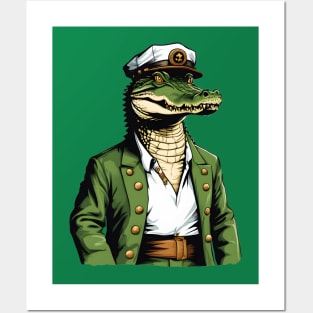 ship capitan crocodile Posters and Art